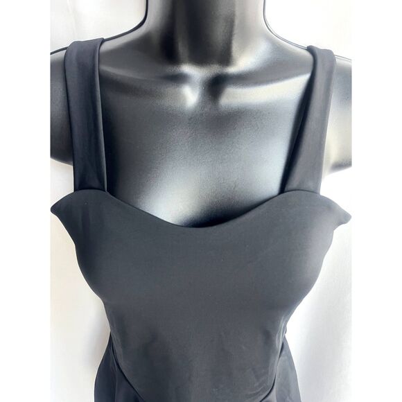 Kiava Black Tankini Swim Top Size S Babydoll Ruffle Girly Classic Cute Classy - Picture 2 of 10